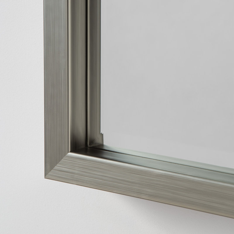 Alaijha Solid Wood Rectangle Wall Mirror, 96cm H x 66cm W