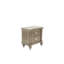 Table de chevet moderne argentée - Table de nuit de rangement à 2 tiroirs au style contemporain et aux fonctionnalités d'une table antique