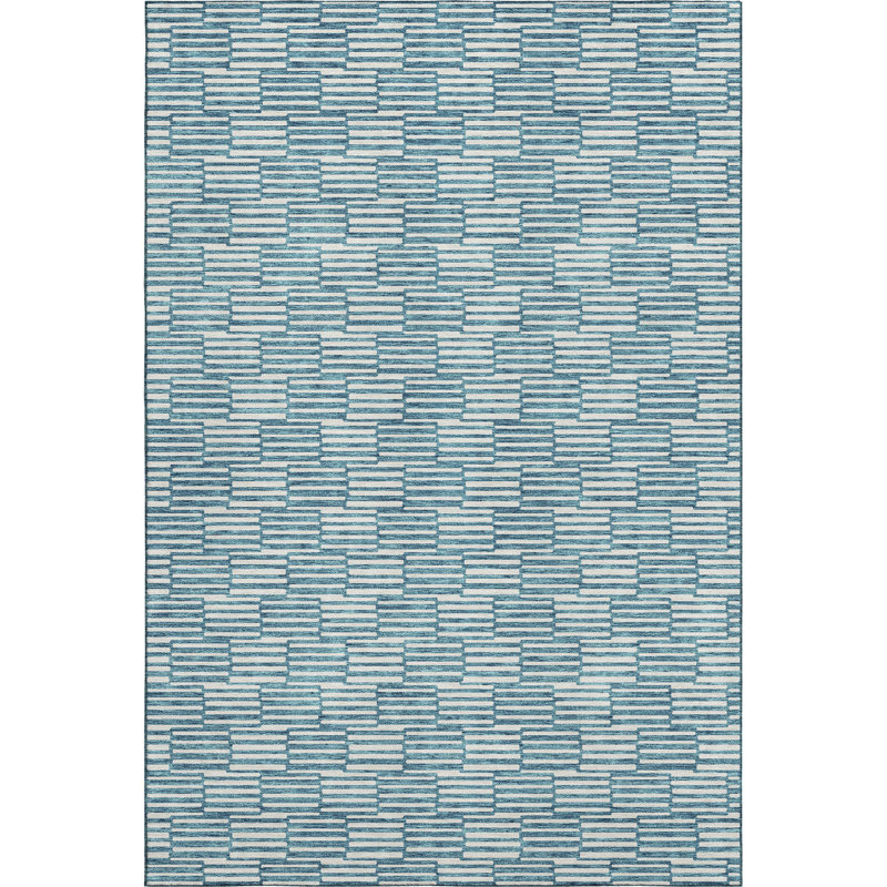 Premium Machine Washable Prisco Teal Rug, Rectangle 2'6" x 3'10"
