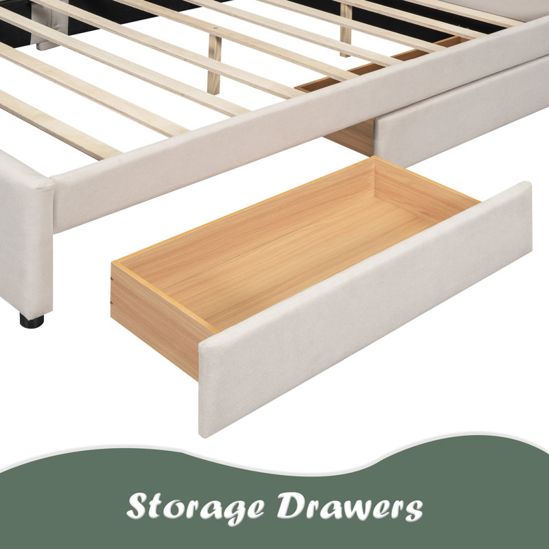 Upholstered Platform Bed, Queen