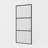 Nyssa 34 In. W X 72 In. H Framed Fixed Shower Screen Door In Matte Black With 5/16 In. (8Mm) Patterned Glass