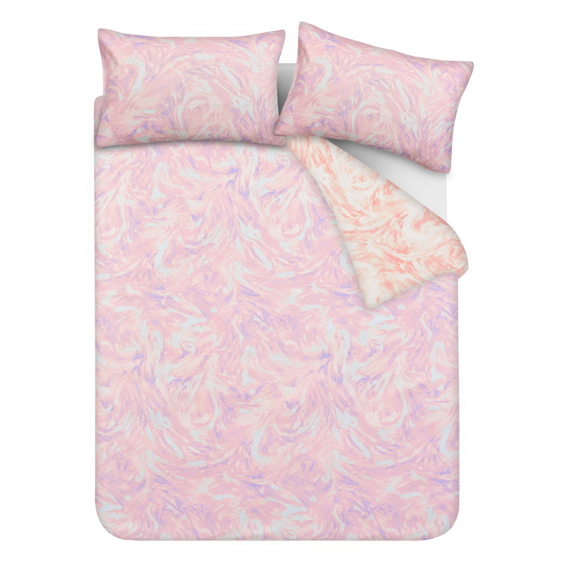 Polyester Marble Duvet Cover, Double Duvet Cover + 2 Standard Pillowcases