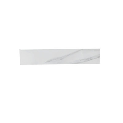 22 Inch White Sintered Stone 4-Inch Height Vanity Backsplash, Veined Pattern, Stain- For Bathroom Appearance, American Design, Stain Look