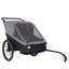Remorque et poussette 2 en 1 pour 1 à 2 enfants, fonction de jogging, rangement compact pliable avec attelage universel, harnais à 5 points et sacs de rangement, gris-130625252