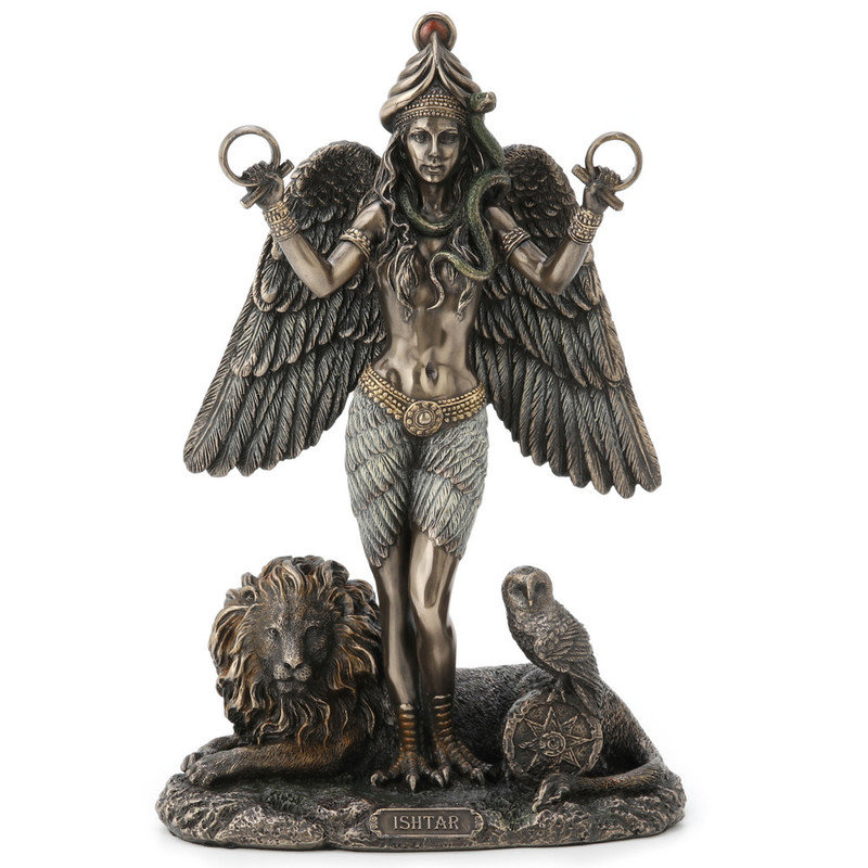 8.66 In H Ishtar Goddess Of Love Figurine  Poly Resin