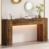 Diyanna 55.12'' Console Table with 2 Drawers & LED Light