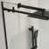 60 In. W X 76 In. Hsliding Frameless Shower Door In Matte Black With Clear Glass