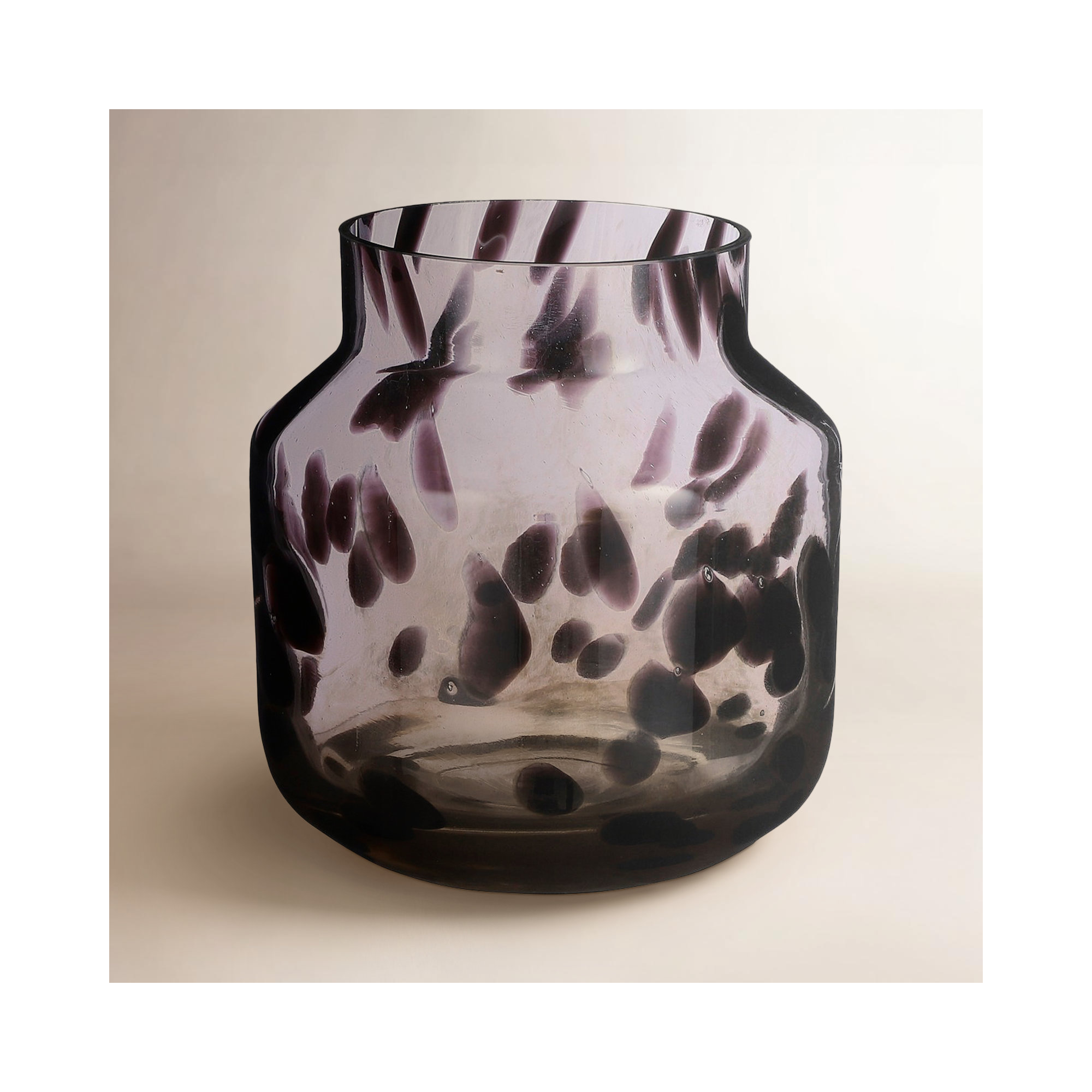 Goldia Glass Table Vase, Purple, 8.85" H x 8.25" W x 8.25" D