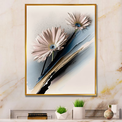 " Beige Gerbera Flowers "
