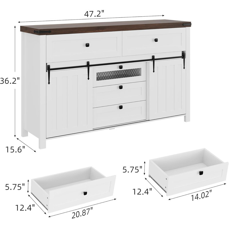 119.9cm W 5 - Drawer Chest of Drawers