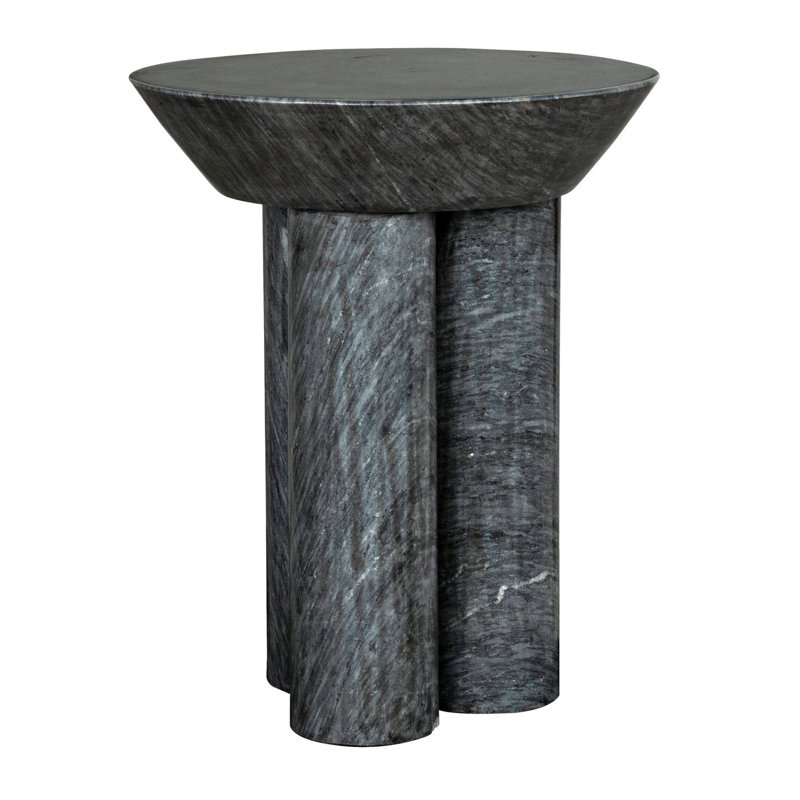 Nox Marble End Table, Black