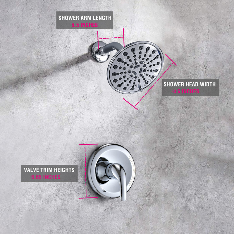 All-In-One Kit with Rough in-Valve, Chrome