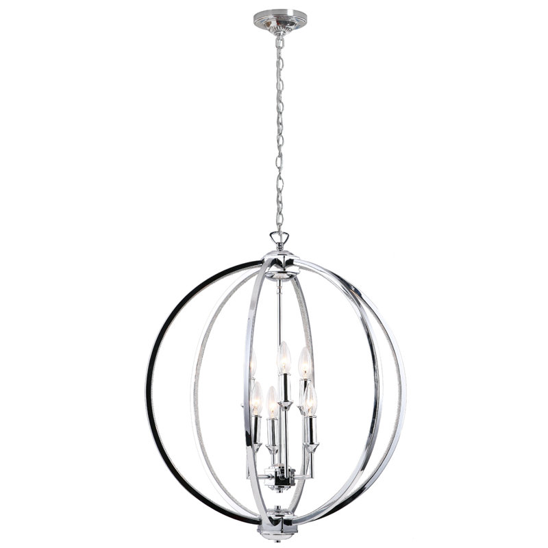 Karland 6 Light Candle Style Globe Chandelier