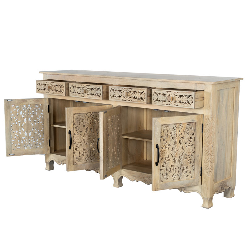 Frankenmuth Carved Sideboard, Light Brown