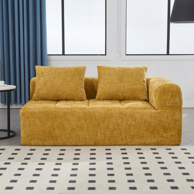 United We Win Chenille Loveseat Sofa,minimalist Modular Couches Sleeper For Living Room Bedroom Apartment Lounge