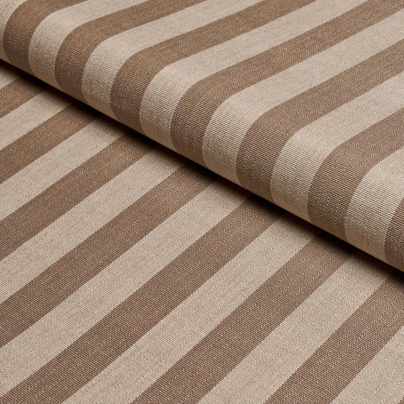 Hanson Indoor/Outdoor Stripe Fabric, Brown