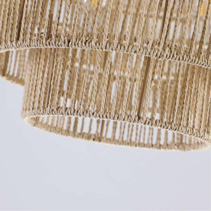 Lustre moderne 24 po en corde de chanvre tissé 5 couches