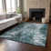 Premium Machine Washable Prisco Teal Rug