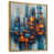 Toile avec cadre flottant or