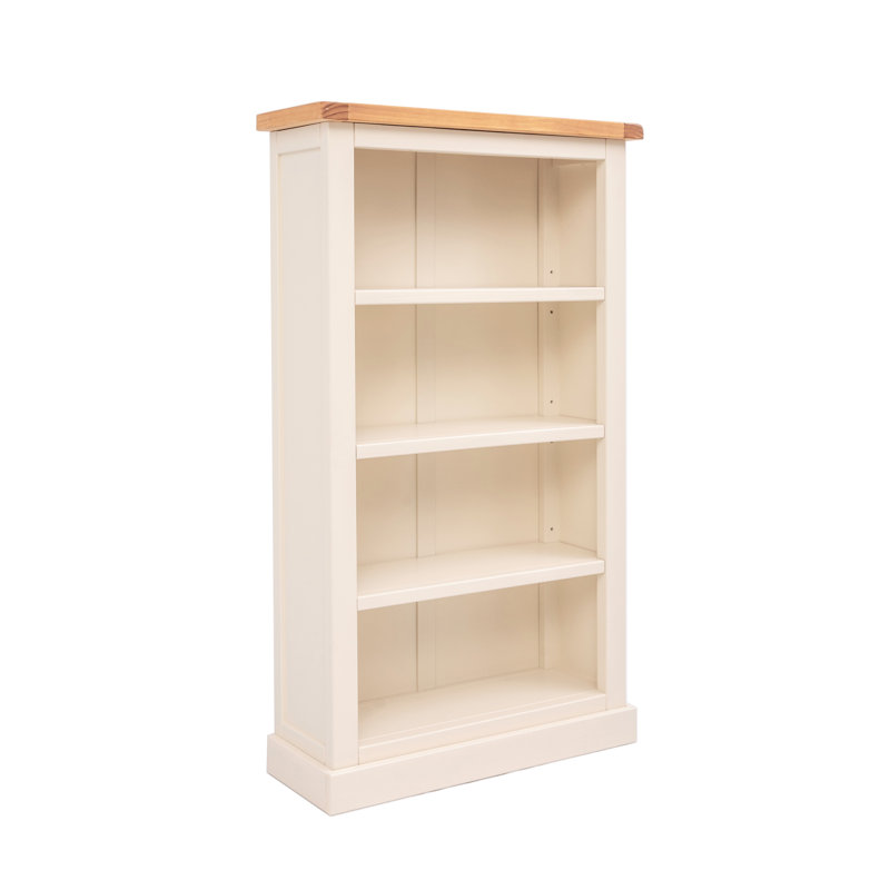Middlebrook 120cm H Standard Bookcase, 120 cm H x 70 cm W x 25 cm D, White/Natural