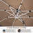 Cheverly 12' x 9' Rectangular Lighted Cantilever Umbrella With Base-265960641