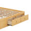 Structure de lit plateforme grand format avec 4 tiroirs de rangement et pied de lit - Pas de tête de lit, conception moderne peu encombrante-599948195