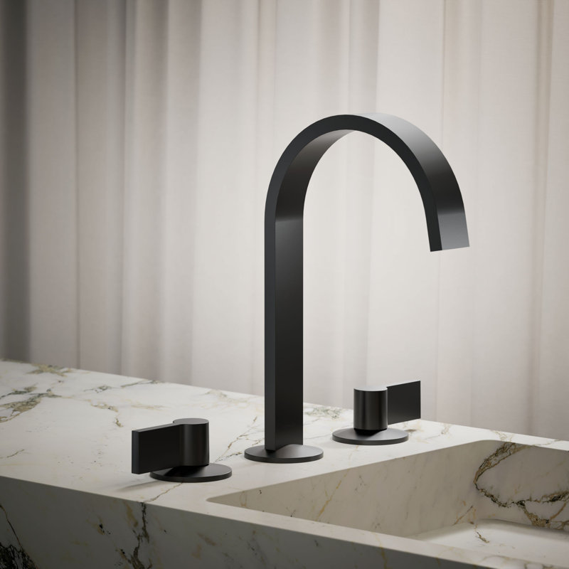 Components™ Bathroom Sink Spout with Ribbon Design, Matte Black