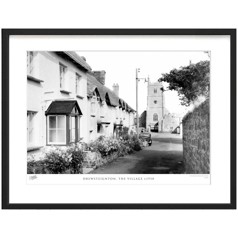 Drewsteignton, The Village C1950 - Single Picture Frame Print, 45cm H x 60cm W x 2.3cm D