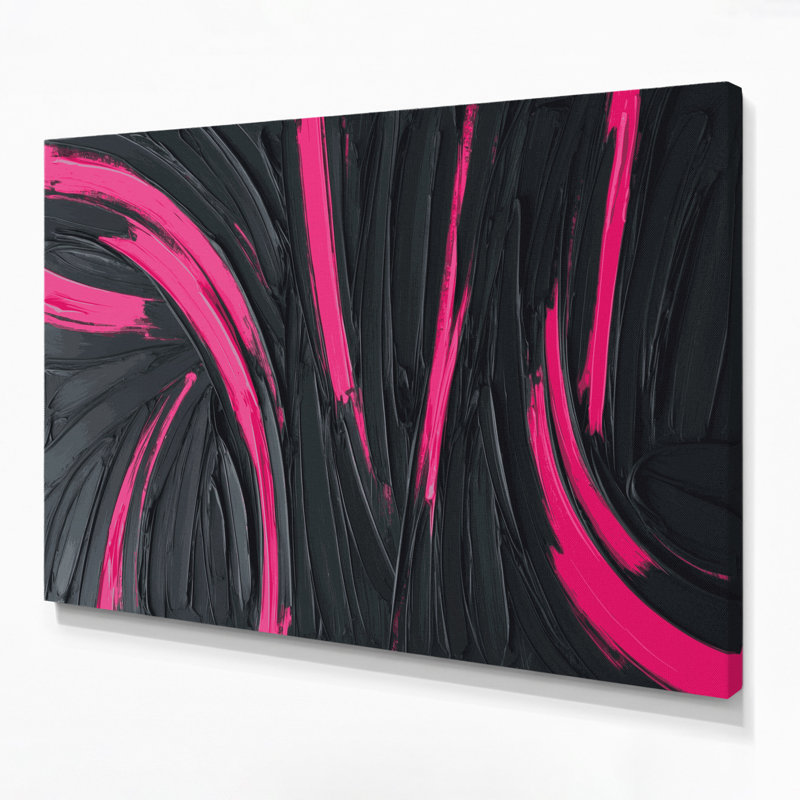Neo Expressionism 67 Black Canvas Wall Art, 11" H x 14" W