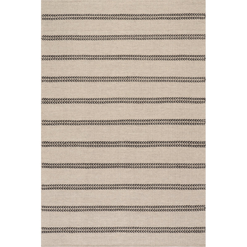 Nate Berkus York Striped Wool Cozy Area Rug, Rectangle 5' x 8'