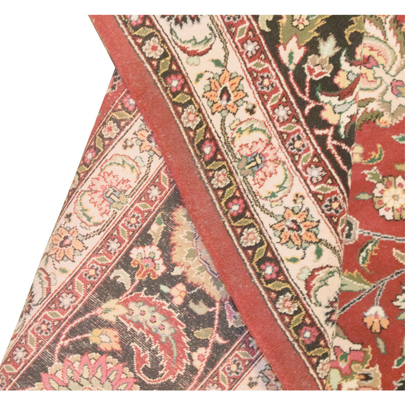 Hand Knotted Wool Area Rug in Multi