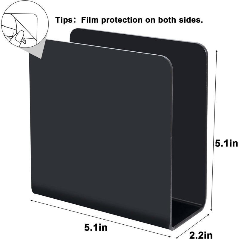Porte-serviettes de table pour table, distributeur de serviettes verticales en acrylique pour la cuisine, porte-serviettes de table modernes, convient pour les cuisines, les fêtes, les hôtels et les bureaux, ensemble de 2