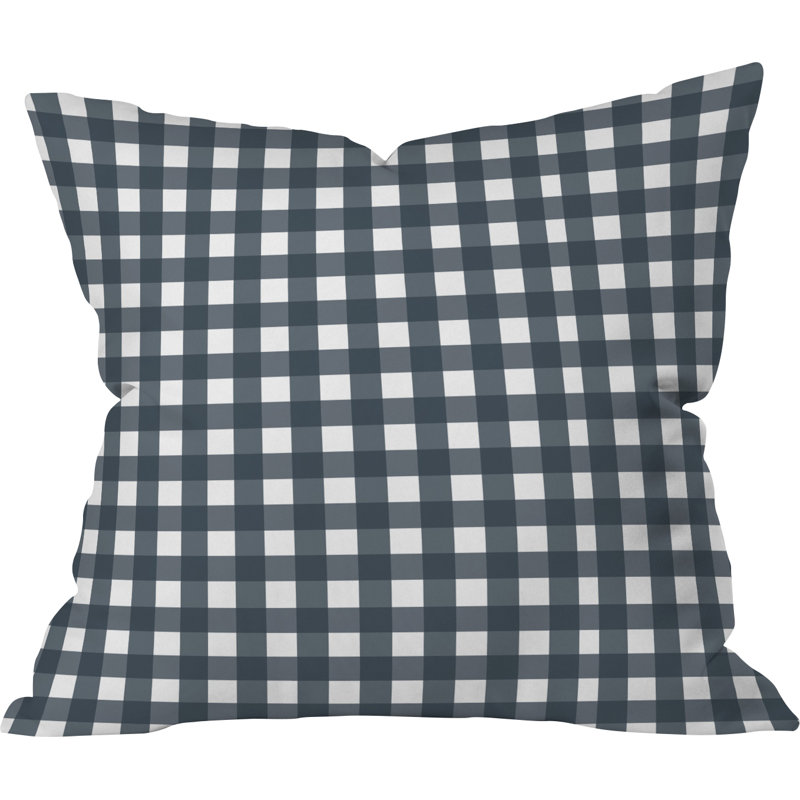 Coussin à carreaux, H 18 po x l 18 po x P 5 po