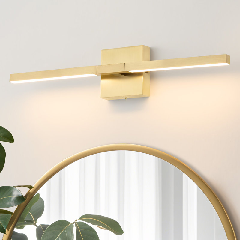 Barre de salle de bain 32 po à DEL à intensité variable 24 W, lumière de meuble-lavabo linéaire moderne, éclairage mural pour salle de bain à DEL pour miroir, maquillage et salle d'eau