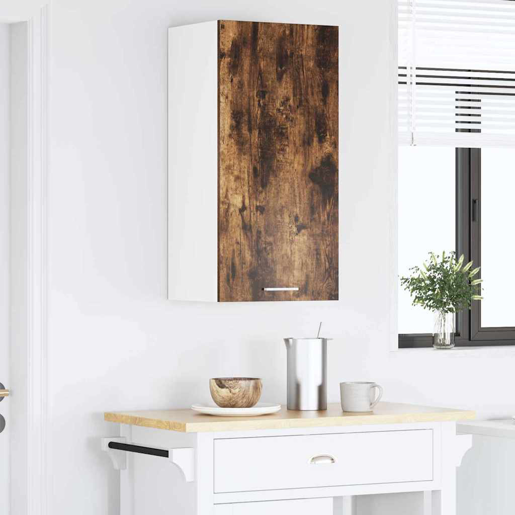 Vidaxl Hanging Cabinet Riga Artisan Oak And White 40 X 31 X 80 Cm