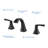 Pyramid Widespread Bathroom Faucet 3 Hole, 2-handle Bathroom Sink Faucet with Drain Assembly-66906328