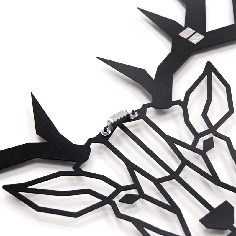 Deer Head Wall Décor, Metal Geometric Deer Head, Wall Decoration, Animal Heads Deer Decorations, 80cm H x 75cm W x 0.2cm D