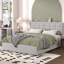 Base de lit tapissier pleine grandeur avec tête de lit ajustable Kempst, base de lit plateforme complète avec station de charge, sommier à lattes en bois, aucun sommier nécessaire-483643434-483643429
