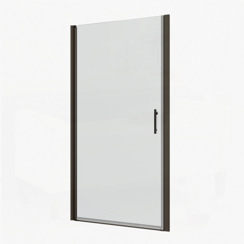 1 3/8" adjustment,universal pivot shower door, Matte Black