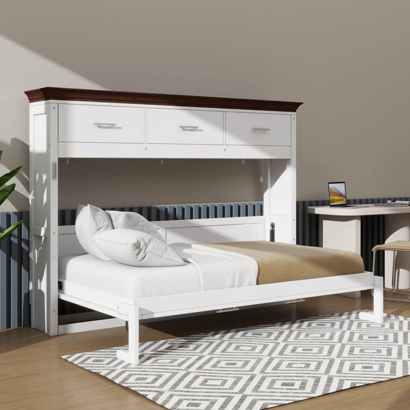 Lit escamotable simple avec tiroirs