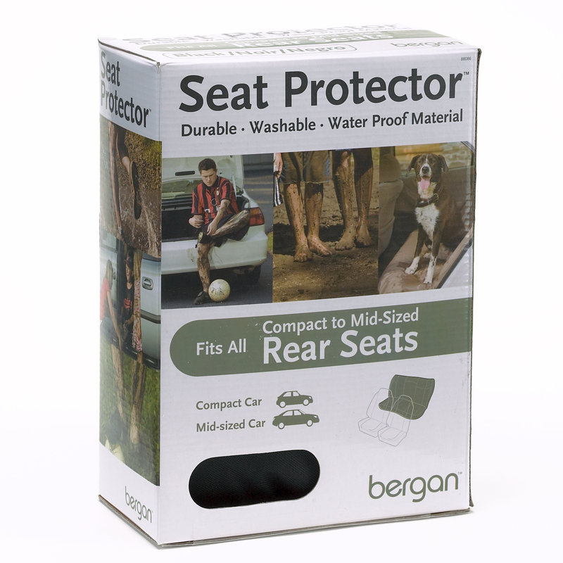 Compact / Midsize Rear Seat Protector for Dogs, Black
