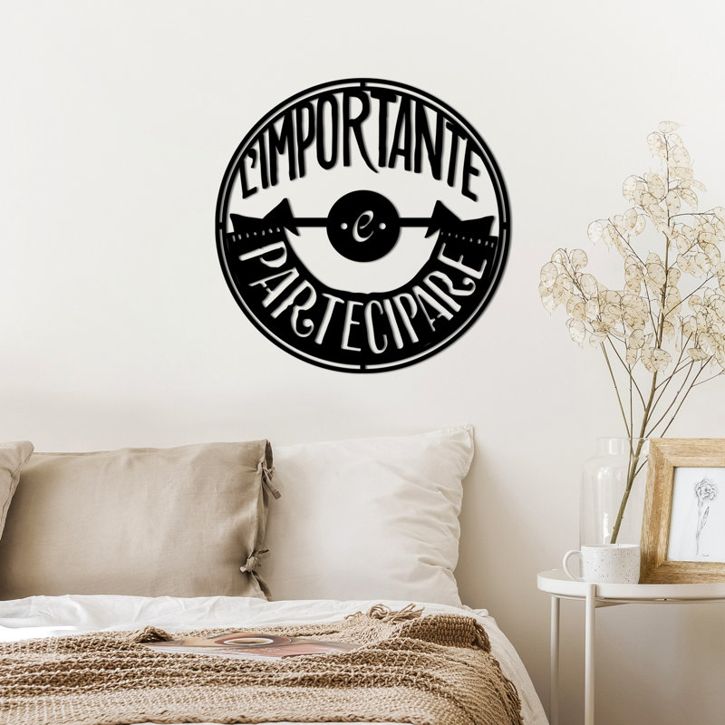 Elegant Decorative Metal Wall Accessory, Black, 22.0 x 22.0 inches | 100% Metal Construction, Thickness: 0.06 inches | Perfect for Modern Home Decor, Stylish and Durable Design, Ideal for Living Room & Office Spaces