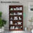 5 Shelf Cherry Bookcase 60 Inch Tall Wood Bookshelf For Bedroom-1893972941-1893972942