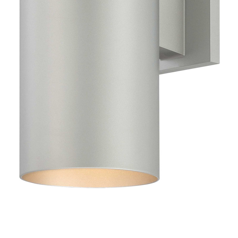 Applique murale ou applique murale 1 lumière en aluminium gris argenté pour l'intérieur ou l'extérieur, Gris argenté