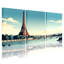 Ensemble de 3 toiles murales représentant la Tour Eiffel et un paysage urbain de Paris-924764456
