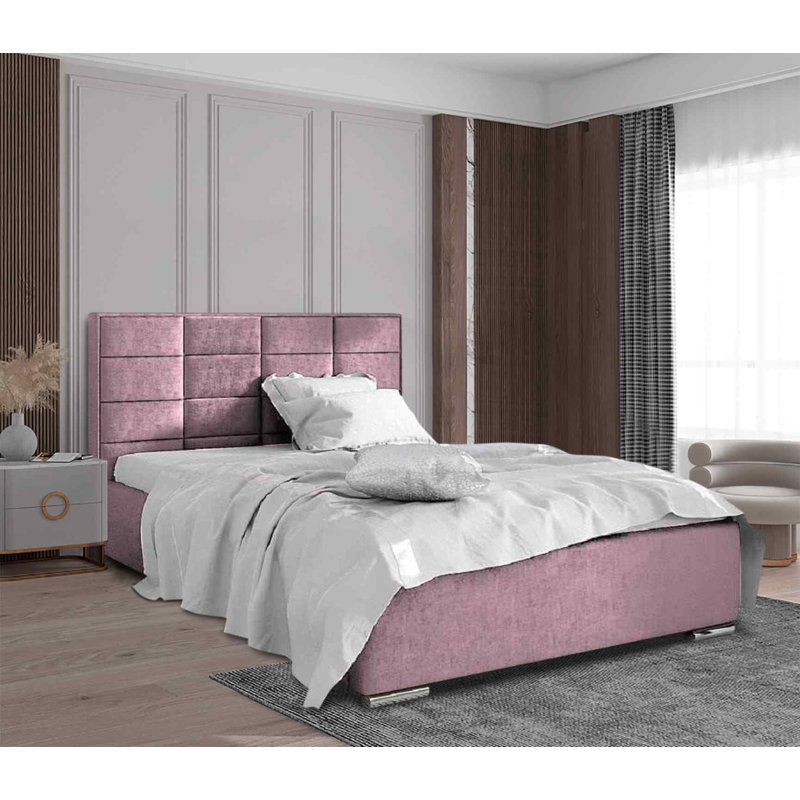 Upholstered Bed, Single (3'), Pink