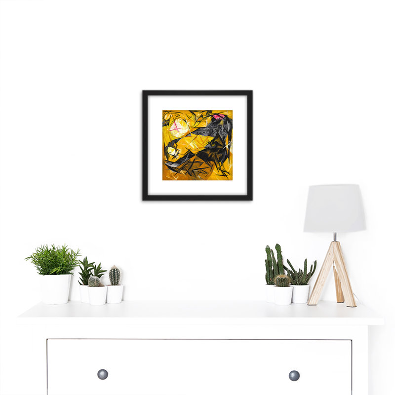 Cats Rayonist Perception by Natalia Goncharova - Single Picture Frame Painting