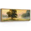 «Sunlit Meadow Lone Tree Landscape Art Extra Large», reproduction d'art sur toile encadrée-126594917-126594919