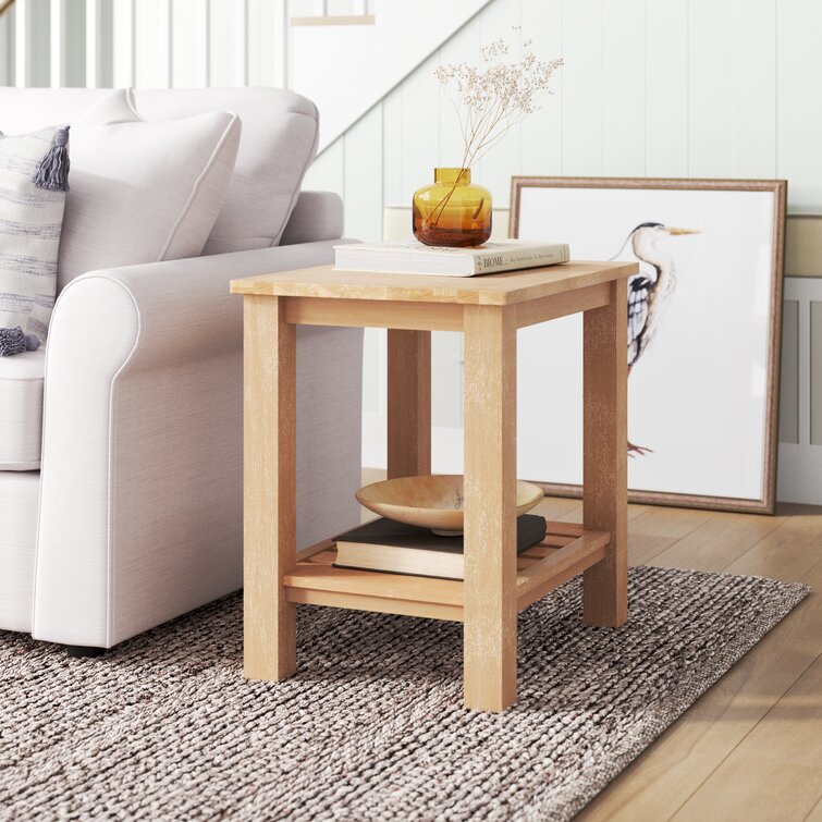 Athena Solid Wood End Table  Living room end tables, Living room side table,  Wood end tables