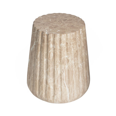Outdoor Cleme Carved Side Table, Gold